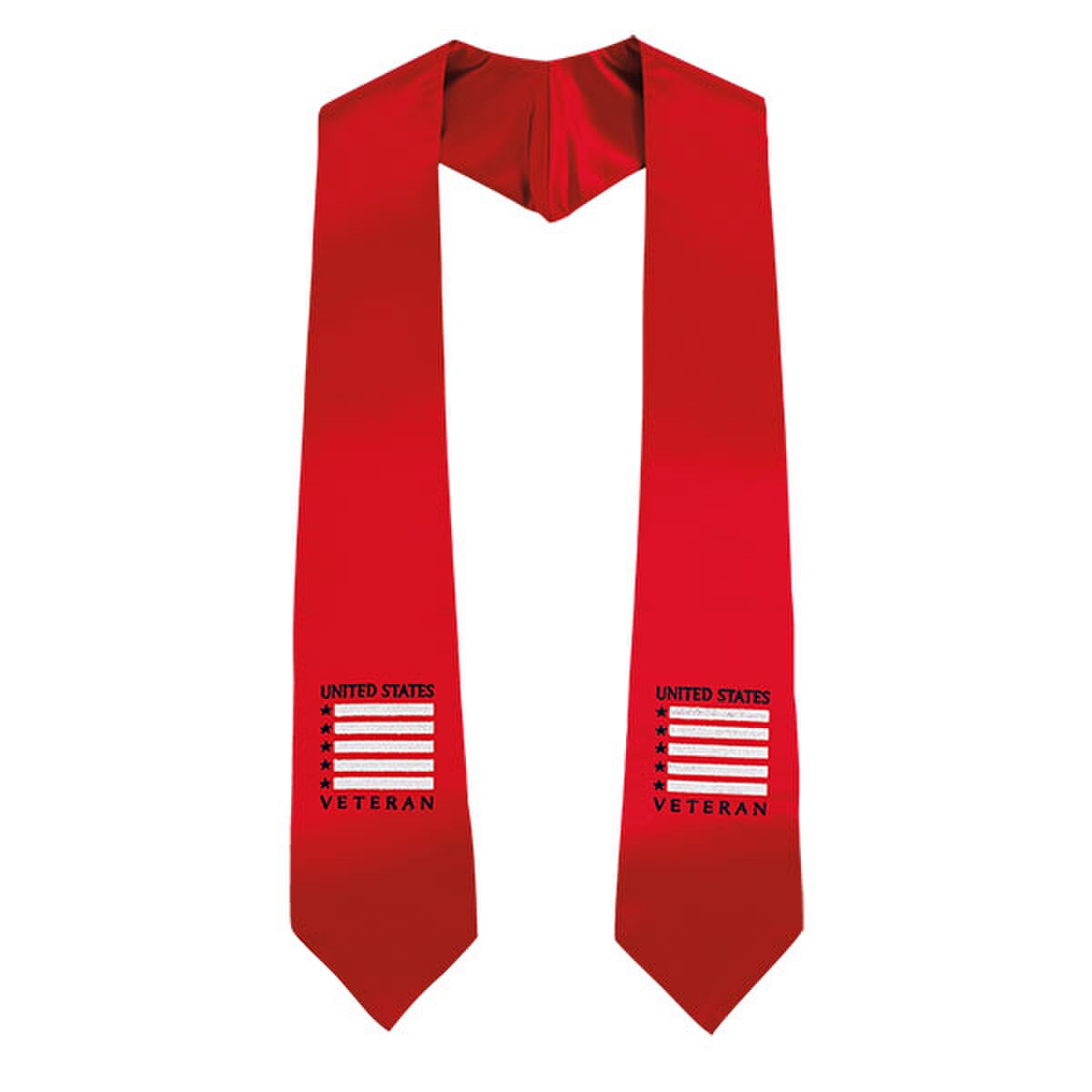 Jostens Graduation Veteran Stole Red